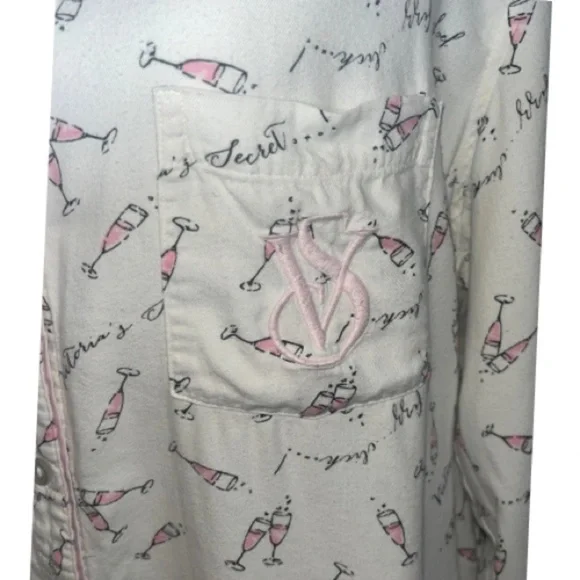 Victoria’s Secret Pink Champagne Print Pajama Set - Size M - Picture 3 of 7